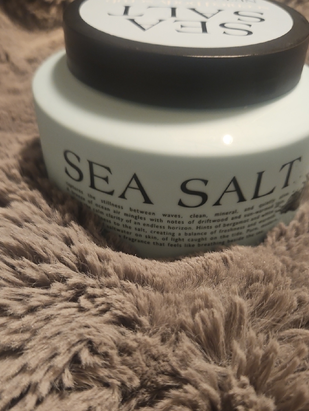 Sea Salt Scented Body Scrub - Light Mint Jar
